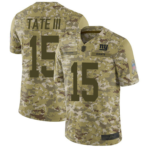 Giants #15 Golden Tate III Camo Men’s Stitched Football Limited 2018 Salute To Service Jersey