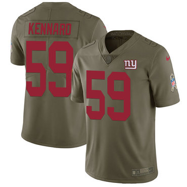 Nike New York Giants #59 Devon Kennard Olive Men’s Stitched NFL Limited 2017 Salute to Service Jersey