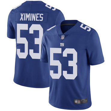 Giants #53 Oshane Ximines Royal Blue Team Color Men’s Stitched Football Vapor Untouchable Limited Jersey