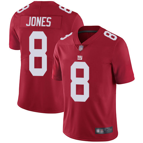 Giants #8 Daniel Jones Red Men’s Stitched Football Limited Inverted Legend Jersey