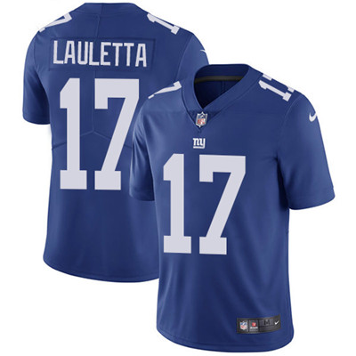 Nike New York Giants #17 Kyle Lauletta Royal Blue Team Color Men’s Stitched NFL Vapor Untouchable Limited Jersey