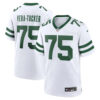 New York Jets #75 Alijah Vera-Tucker Game Jersey – Men, Legacy White 4