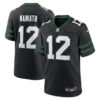 New York Jets #12 Joe Namath Alternate Game Men Jersey – Legacy Black 2