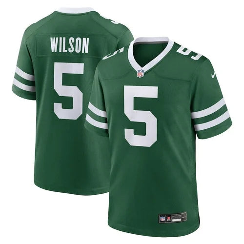 New York Jets #5 Garrett Wilson Game Men Jersey – Legacy Green 2