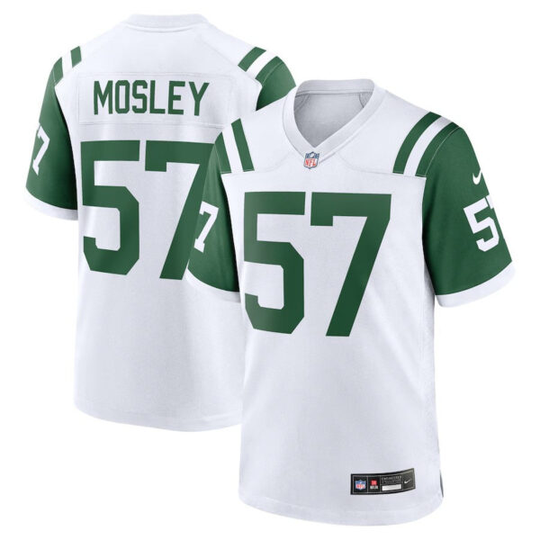 New York Jets #57 CJ Mosley Classic Alternate Game Jersey – White 1