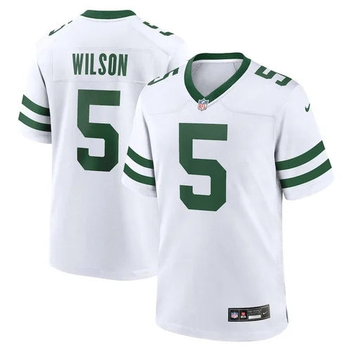 New York Jets #5 Garrett Wilson Game Men Jersey – Legacy White 2