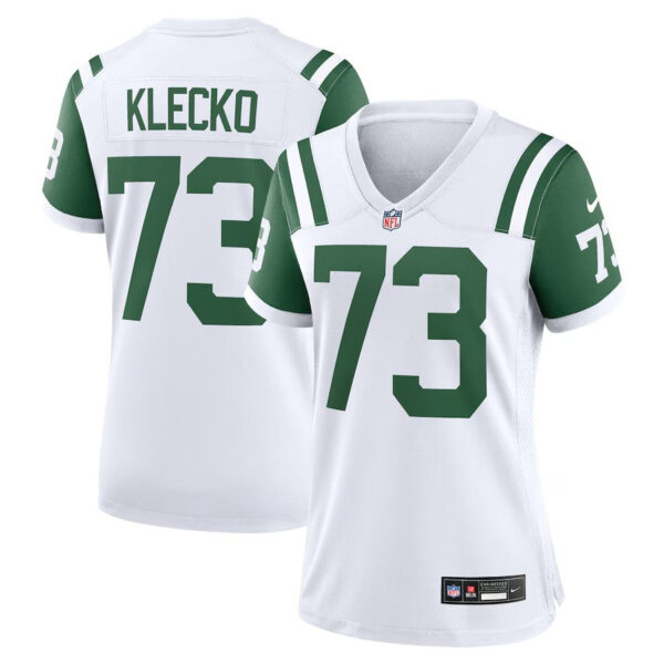 New York Jets #73 Joe Klecko Classic Alternate Retired Player Game Jersey – White