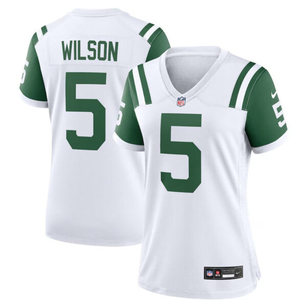 New York Jets #5 Garrett Wilson Classic Alternate Game Jersey – White