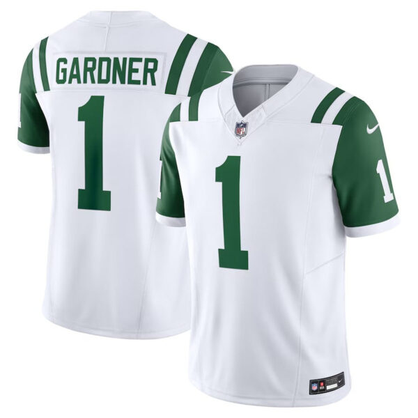 New York Jets #1 Ahmad Sauce Gardner Classic Alternate Vapor FUSE Limited Jersey – White