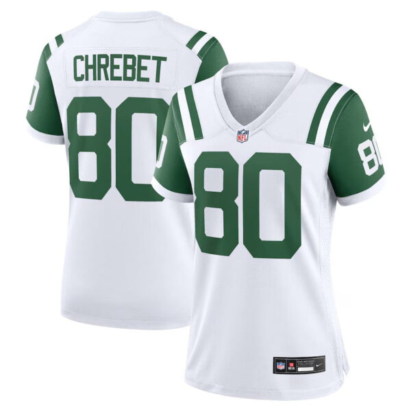 New York Jets #80 Wayne Chrebet Classic Alternate Retired Player Game Jersey – White