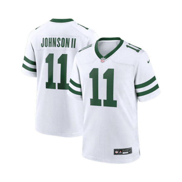 New York Jets #11 Jermaine Johnson II Game Jersey – Men, Legacy White 1