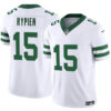 New York Jets #15 Brett Rypien 2023 FUSE White Throwback Vapor Untouchable Jersey