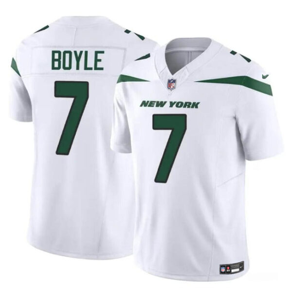 New York Jets #7 Tim Boyle 2023 FUSE White Vapor Untouchable Limited Stitched Jersey