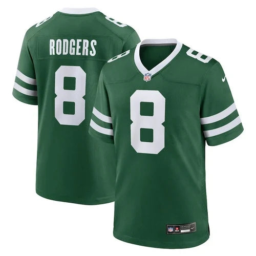 New York Jets #8 Aaron Rodgers Game Men Jersey – Legacy Green 4