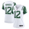New York Jets #12 Joe Namath Classic Alternate Retired Player Game Jersey – White