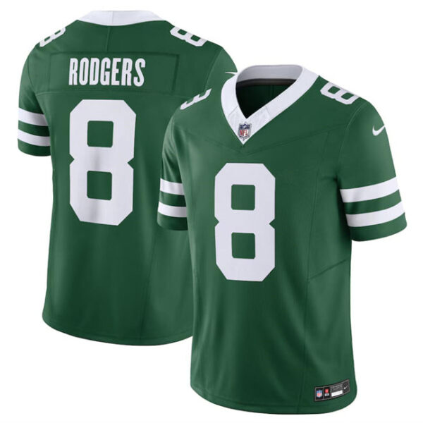 New York Jets #8 Aaron Rodgers Green 2024 FUSE Vapor Limited Stitched Jersey