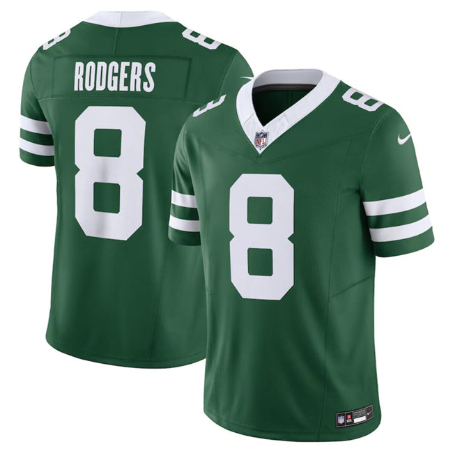 New York Jets #8 Aaron Rodgers Green 2024 FUSE Vapor Limited Stitched Jersey