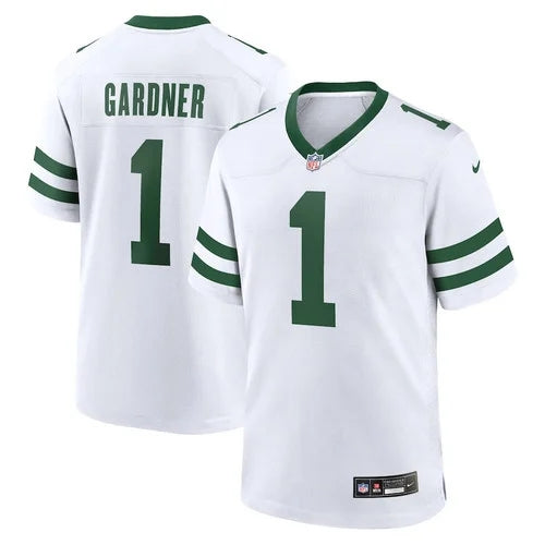 New York Jets #1 Ahmad Sauce Gardner Game Men Jersey – Legacy White 3