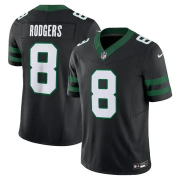 New York Jets #8 Aaron Rodgers Black 2024 FUSE Vapor Limited Stitched Jersey