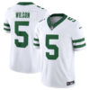 New York Jets #5 Garrett Wilson White 2024 FUSE Vapor Limited Stitched Jersey