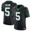 New York Jets #5 Garrett Wilson Black 2024 FUSE Vapor Limited Stitched Jersey
