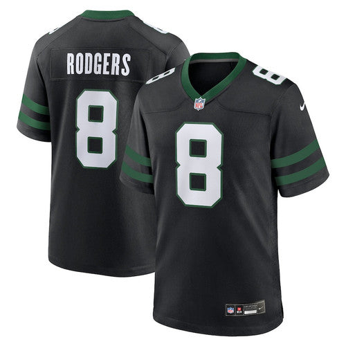 New York Jets #8 Aaron Rodgers Alternate Game Men Jersey – Legacy Black 2