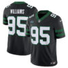 New York Jets #95 Quinnen Williams Black 2024 FUSE With 2 Star C Patch Jersey