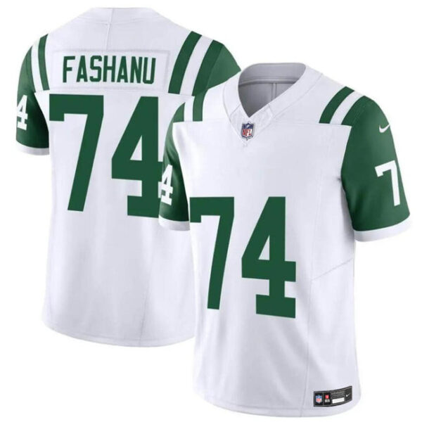 New York Jets #74 Olu Fashanu White 2024 Classic Alternate Vapor FUSE Limited Jersey