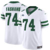 New York Jets #74 Olu Fashanu White 2024 FUSE With Draft Patch Vapor Limited Jersey