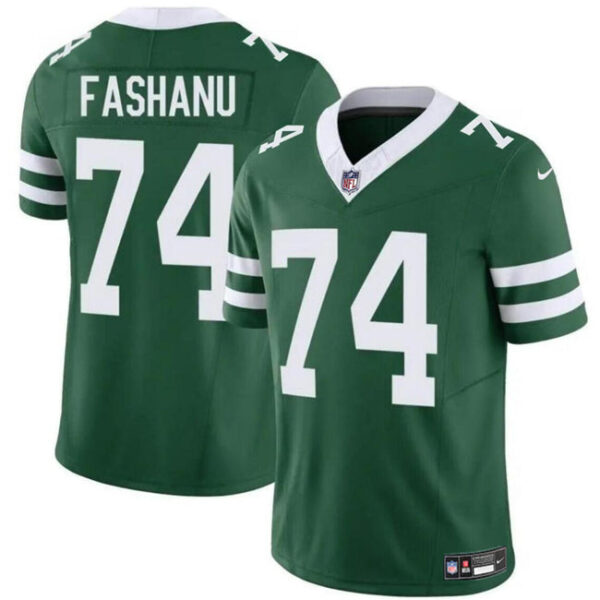 New York Jets #74 Olu Fashanu Green 2024 FUSE Throwback Limited Stitched Jersey