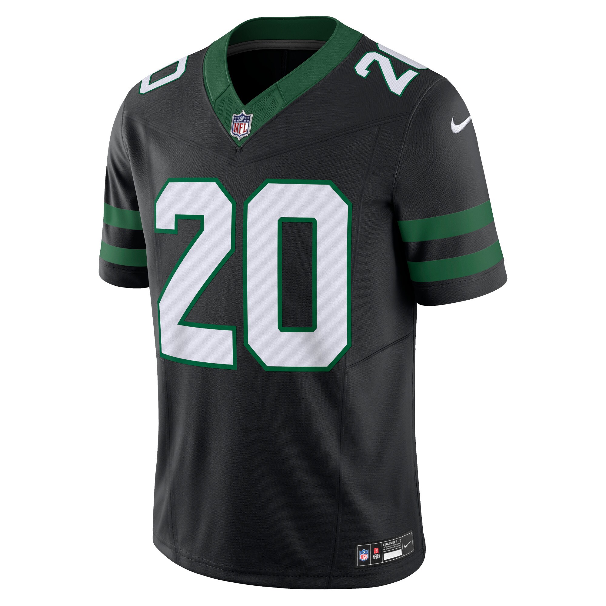 Breece Hall New York Jets Nike Alternate Vapor FUSE Limited Jersey Legacy Black - Image 2