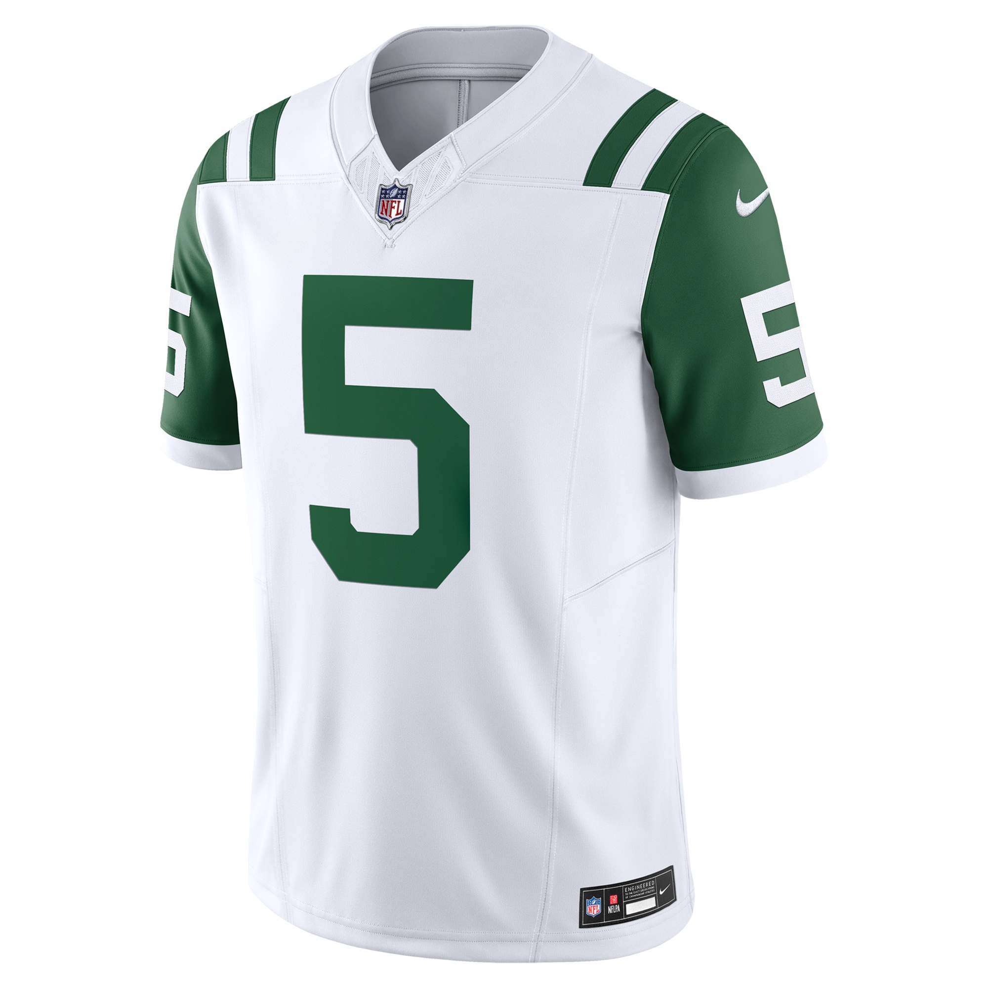 Garrett Wilson New York Jets Nike Classic Alternate Vapor FUSE Limited Jersey White - Image 2