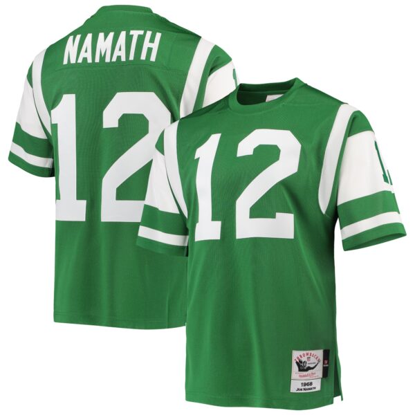 Joe Namath New York Jets 1968 Mitchell Ness Authentic Throwback Retired Player Jersey Green