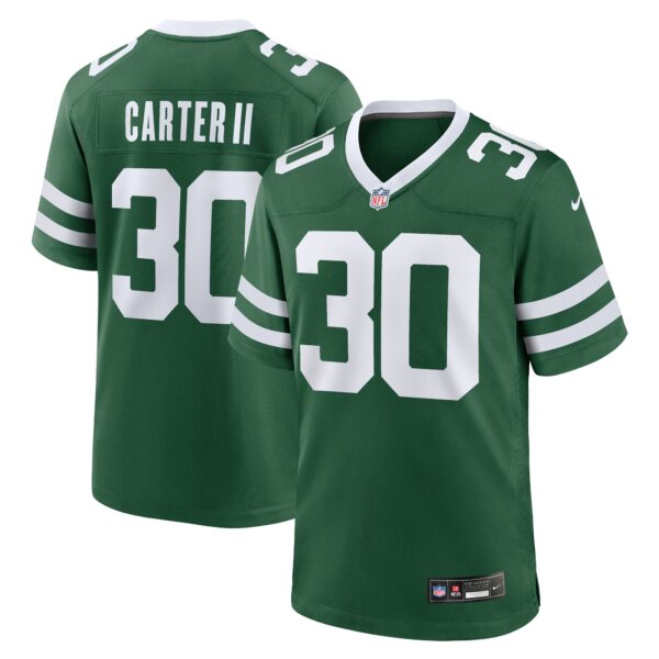Michael Carter II New York Jets Nike Team Game Jersey Legacy Green