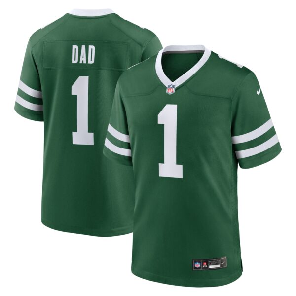 New York Jets Nike #1 Dad Game Jersey Legacy Green