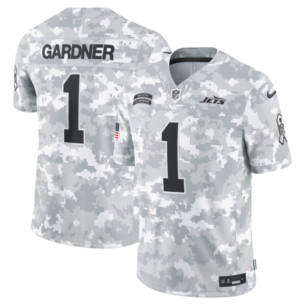 Sauce Gardner New York Jets Nike 2024 Salute To Service Limited Jersey Arctic Camo