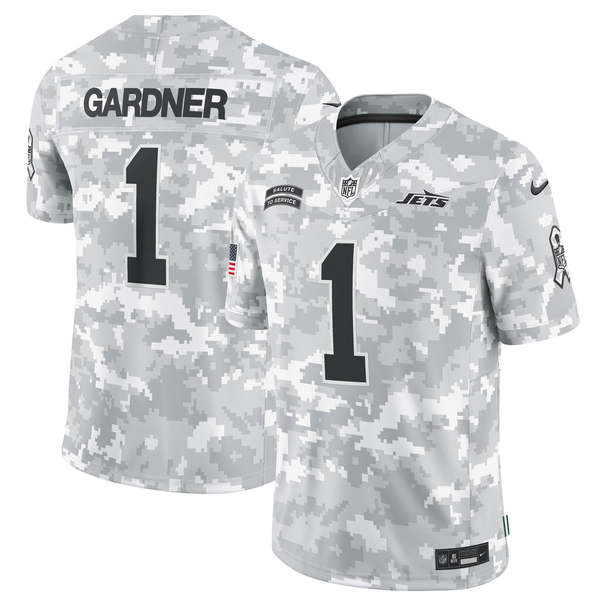 Sauce Gardner New York Jets Nike 2024 Salute To Service Limited Jersey Arctic Camo