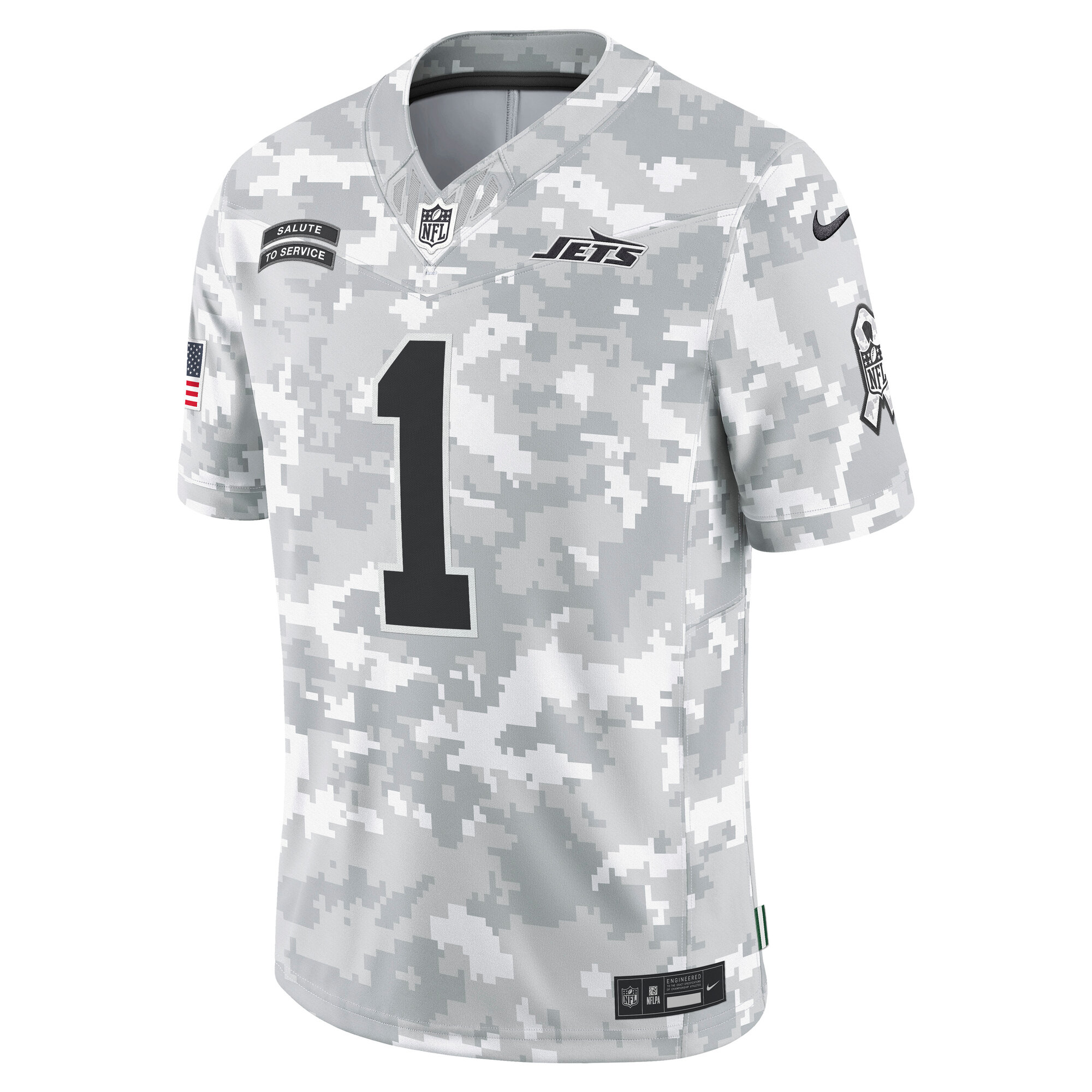 Sauce Gardner New York Jets Nike 2024 Salute To Service Limited Jersey Arctic Camo - Image 2