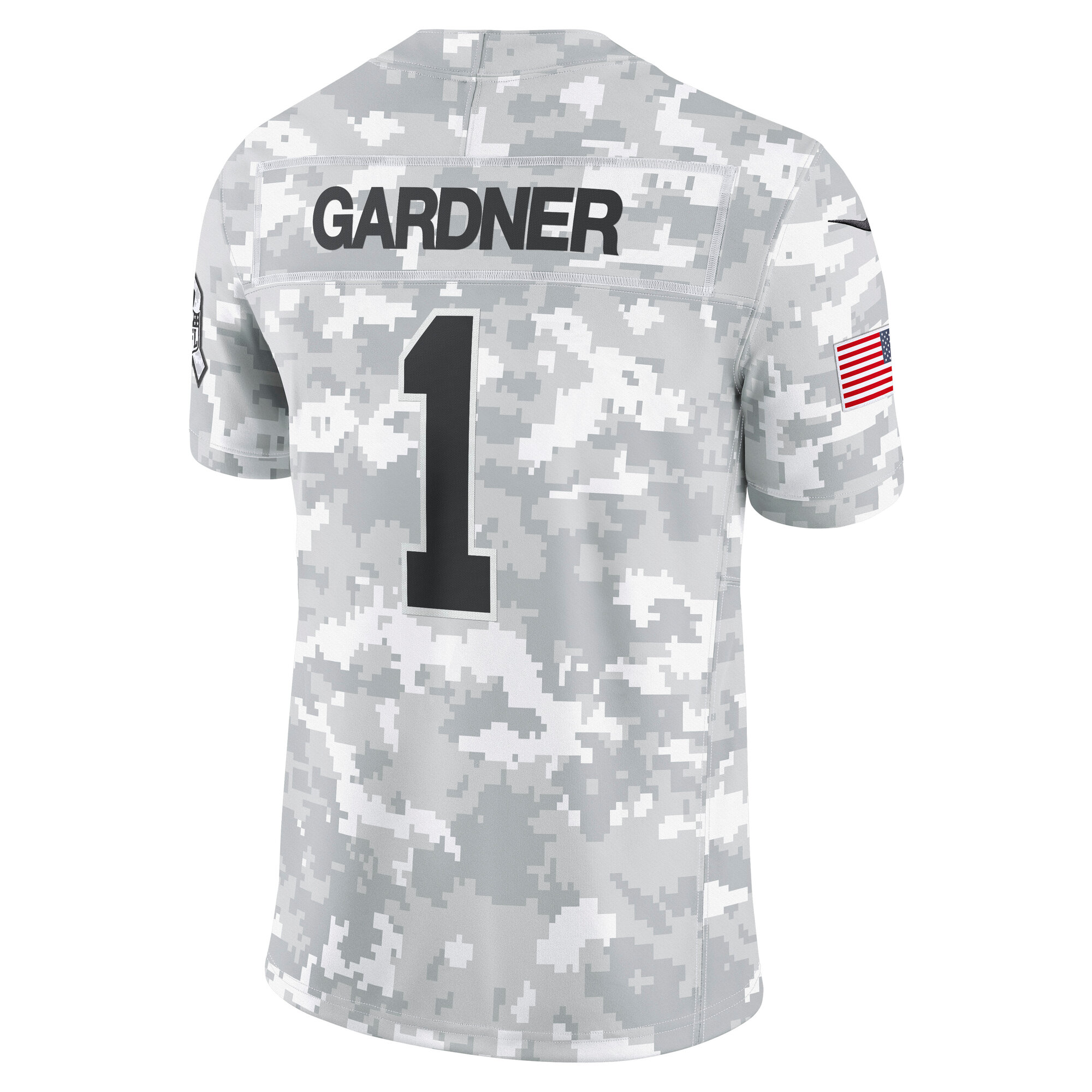 Sauce Gardner New York Jets Nike 2024 Salute To Service Limited Jersey Arctic Camo - Image 3