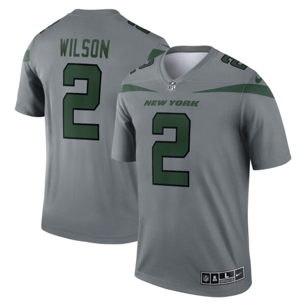 Zach Wilson New York Jets Nike Inverted Legend Player Performance Top Gray