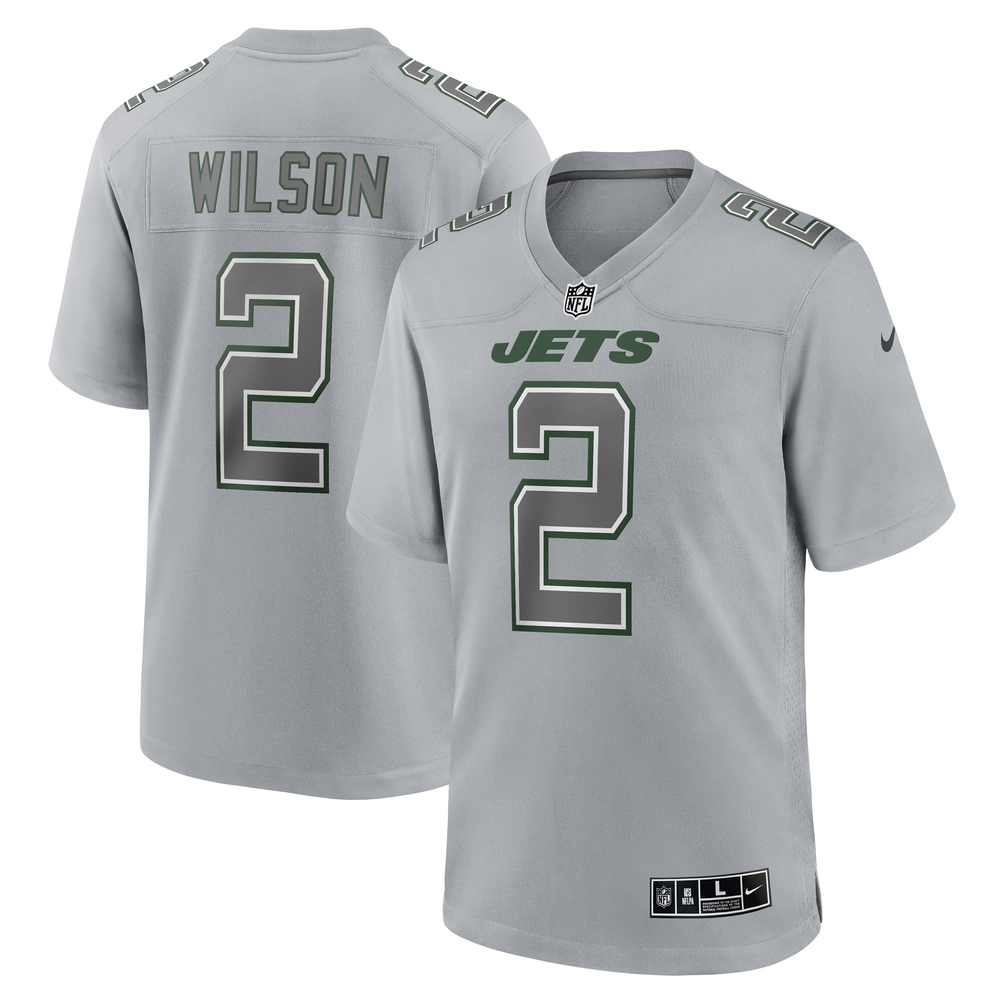 Zach Wilson New York Jets Nike Atmosphere Fashion Game Jersey Gray