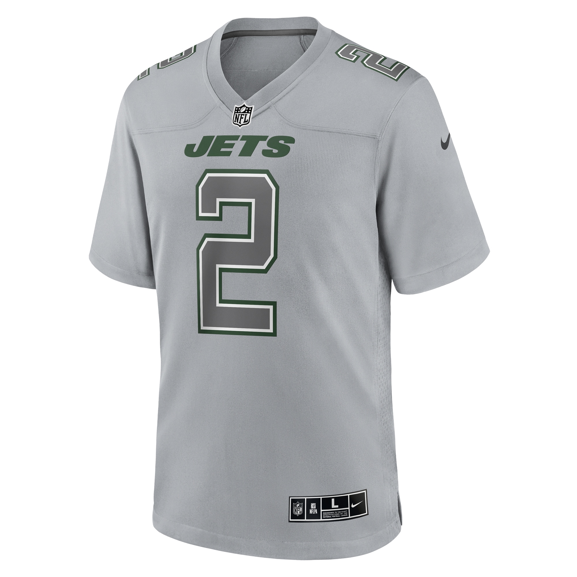 Zach Wilson New York Jets Nike Atmosphere Fashion Game Jersey Gray - Image 2