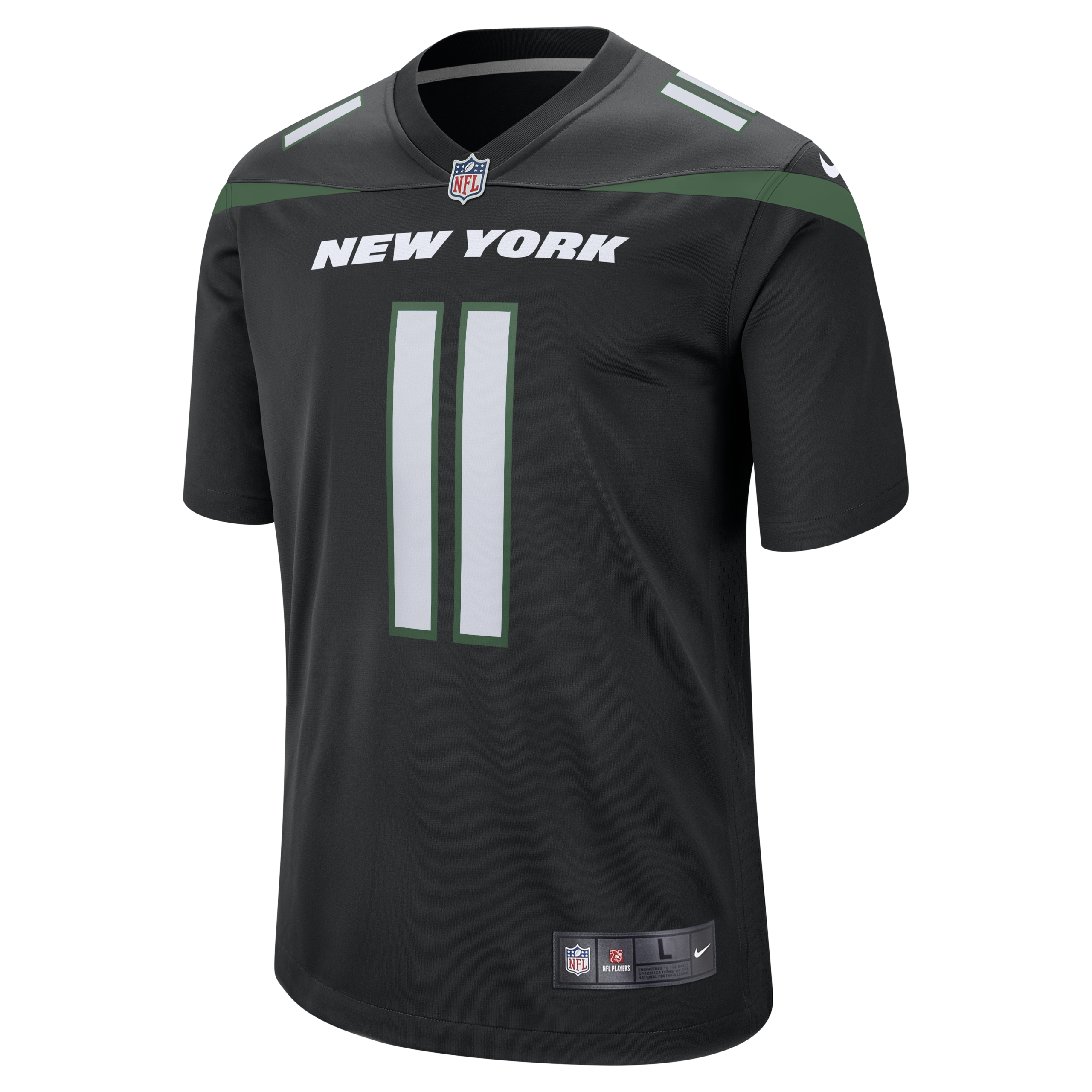 Jermaine Johnson II New York Jets Nike Alternate Game Jersey Stealth Black - Image 2