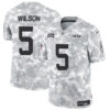 New York Jets #5 Garrett Wilson 2024 FUSE Arctic Camo Salute To Service Limited Football Stitched Jersey