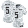 Women New York Jets #5 Garrett Wilson 2024 FUSE Arctic Camo Salute To Service Limited Football Stitched Jersey