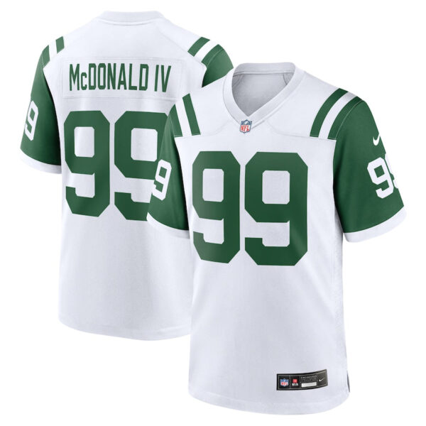 New York Jets #99 Will Mcdonald IV White Classic Alternate Vapor Limited Football Stitched Jersey