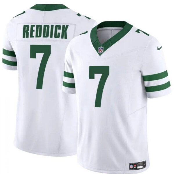 New York Jets #7 Haason Reddick White Classic Alternate Vapor FUSE Limited Stitched Football Jersey