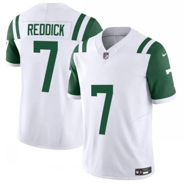 New York Jets #7 Haason Reddick White Classic Alternate Vapor FUSE Limited Stitched Football Jersey 1