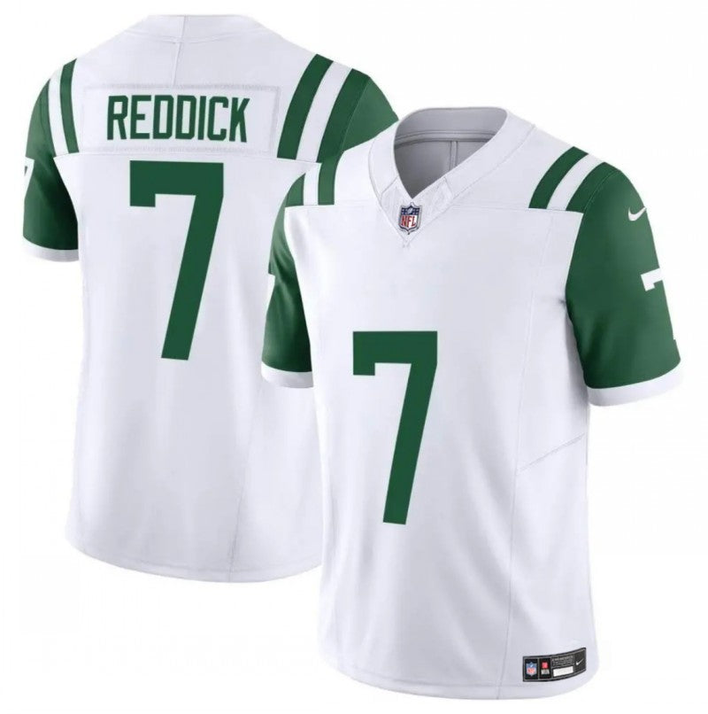 New York Jets #7 Haason Reddick White Classic Alternate Vapor FUSE Limited Stitched Football Jersey 1