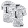 New York Jets #1 Sauce Gardner Arctic Camo 2024 FUSE Salute To Service Limited Football Stitched Jersey